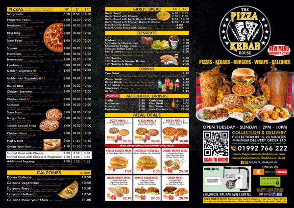 Chapel Pizza And Kebab House Menu